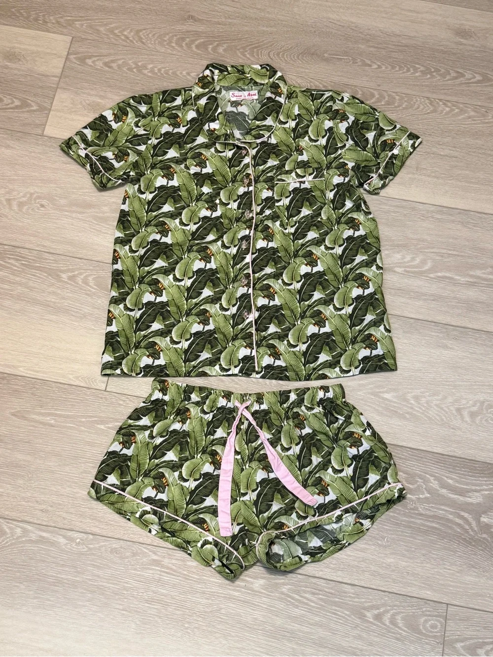 Sant and Abel Sant & Abel Martinique Banana Leaf Print Pajamas - Picture 2 of 8